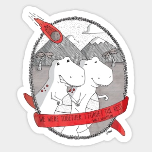 Dinosaurs In Love Sticker